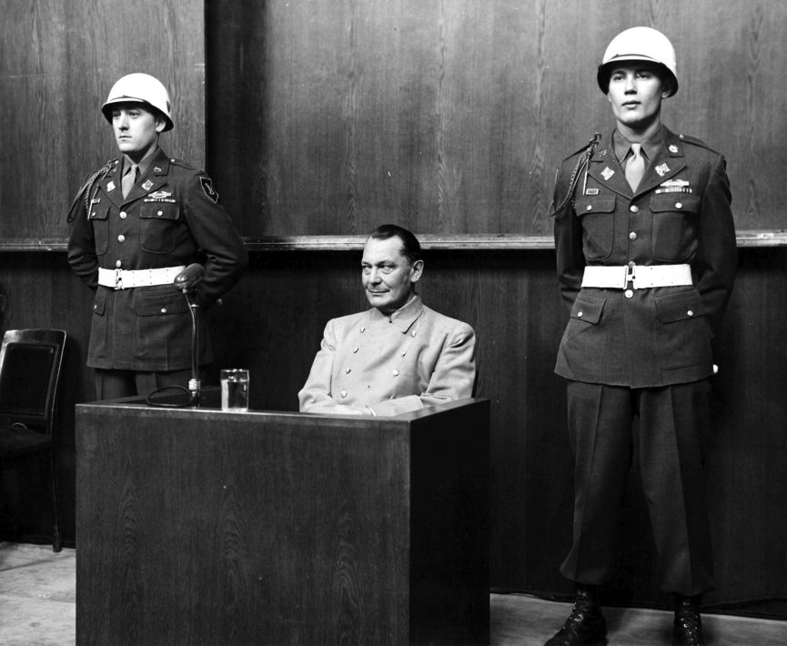 Герман Геринг на Нюрнбергском процессе